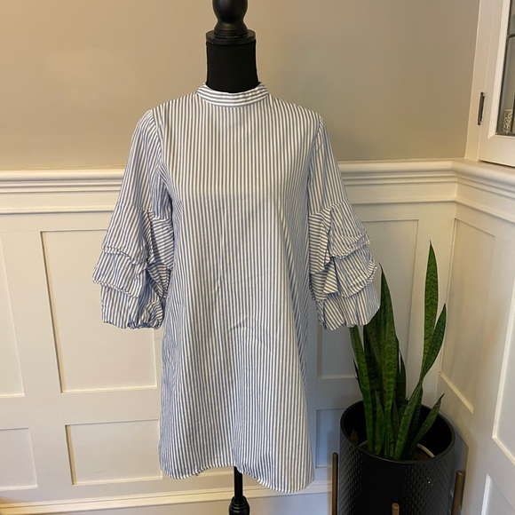 Zara Dresses & Skirts - Blue and white stripe Zara dress